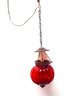 Antique Cranberry Red Melon Glass Lantern Lamp