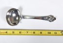 Antique Sterling Silver Ladle With 3D Flower On Handle