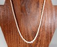 Genuine Graduated Pearl Necklace With 10K Gold Clasp