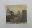 Workers Atop Gargoyle Of Chrysler Building - Framed Photograph Print
