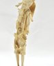 Large Antique Asian Okimono Carved Figure Of Fisherman With Axe