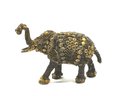Vintage Asian Filigree Jeweled Bronze Elephant