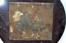 Antique Japanese Painting On Silk Dragon And The Man
