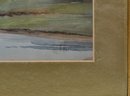 Louis Kinney Harlow (1850 - 1913) Watercolor Painting Long Island Sound