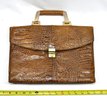 Vintage Amelia Berko Genuine Italian Leather Alligator Briefcase