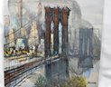 Suzanne Duchamp (1889 - 1963) NY The Brooklyn Bridge Oil Painting