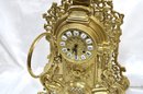 Large Antique  Franz Hermle FHS Germany Ornate Brass Mantle Clock
