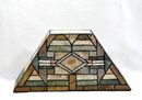 Vintage Arts & Crafts Mission Style Stained Glass Wall Sconce Light