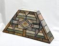 Vintage Arts & Crafts Mission Style Stained Glass Wall Sconce Light