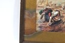 After Francois Millet ' The Gleaners' Antique Miniature Watercolor