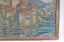 Large Antique Impressionist Castle Oil Painting- Signed