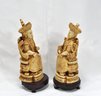 Vintage Chinese Figurines Set Carved Emperor And Empress