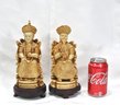 Vintage Chinese Figurines Set Carved Emperor And Empress
