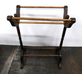 Antique Wood Blanket Stand/rack