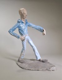 Papier Mache Sculpture Of Standing Man