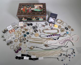 Very Nice Box Filled With Costume Jewelry