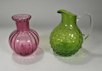 2 Colorful Vases