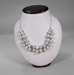 Sterling Silver Necklace With Freshwater Pearls