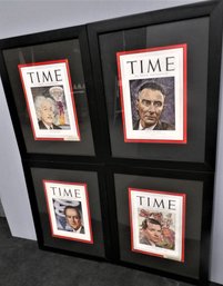 4  Framed Time Magazine Covers From The 1940's