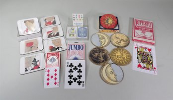Lot Of Playing Cards & Coasters