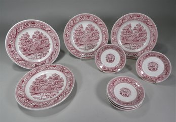 13 Vintage Plates/saucers - Royal Ironstone