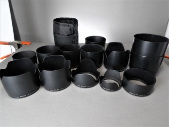 Lot Of Numerous Cannon Camera Lens Hoods