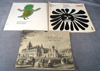 Three Vintage Calendars - 1968,  1977 & 1978