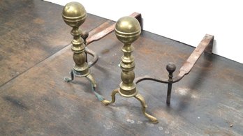 Pair Antique Andirons