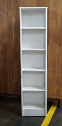 Tall Simple White Wood Bookcase