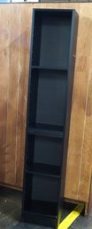 Tall Simple Black Wood Bookcase