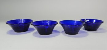 Four Cobalt Blue Bowls From Metropolitan Museum Of Art
