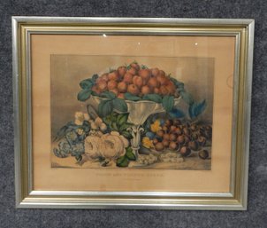 Antique Currier & Ives Still Life Print