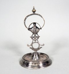 Antique 1894 Silver Plated Sculpture Stand