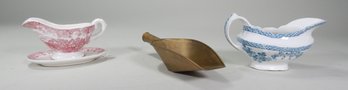 Gravy Boats And Brass Scoop