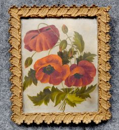 Antique POPPIES Oil Painting - Signed