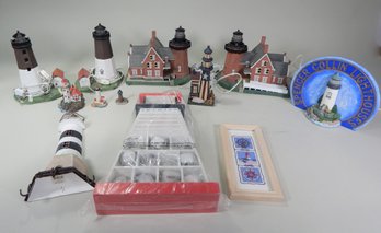 Lot Of Decorative Lighthouse Items