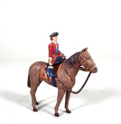 Vintage British Metal Toy Soldier On Horse