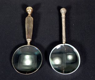 Pair Antique Jeweler's Loops With Silver Handles