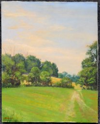 Johan Paul Bjurman (b.1947) ' Pasture On The Hudson River' Oil Painting