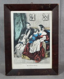 Hector Sarony (mid 19th Century) 'Married' Original Lithograph