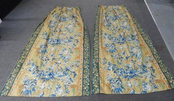 Two Pairs Vintage Drapery Panels