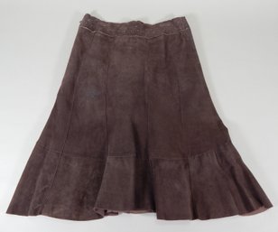 CAbi Women's Brown Suede Skirt Size 0