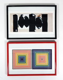 Robert Motherwell And Frank Stella - Pair Of Abstract Prints