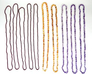 Lot 10 New Gemstone Necklaces: Citrine, Amethyst, Garnet