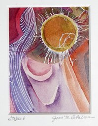 Joan M DiPalma (XX Century) Framed Abstract Watercolor