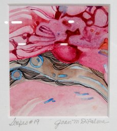 Joan M DiPalma (XX Century) Framed Abstract Watercolor