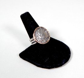 14k Gold & Sterling Silver Ring With Ancient Coin Image