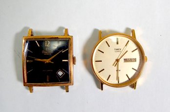 Lot 2 Vintage Wristwatches Dreffa, Timex