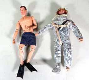 Vintage 12' GI Joe  Astronaut & Diver Figures