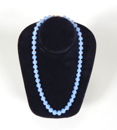 Blue Jade Bead Necklace